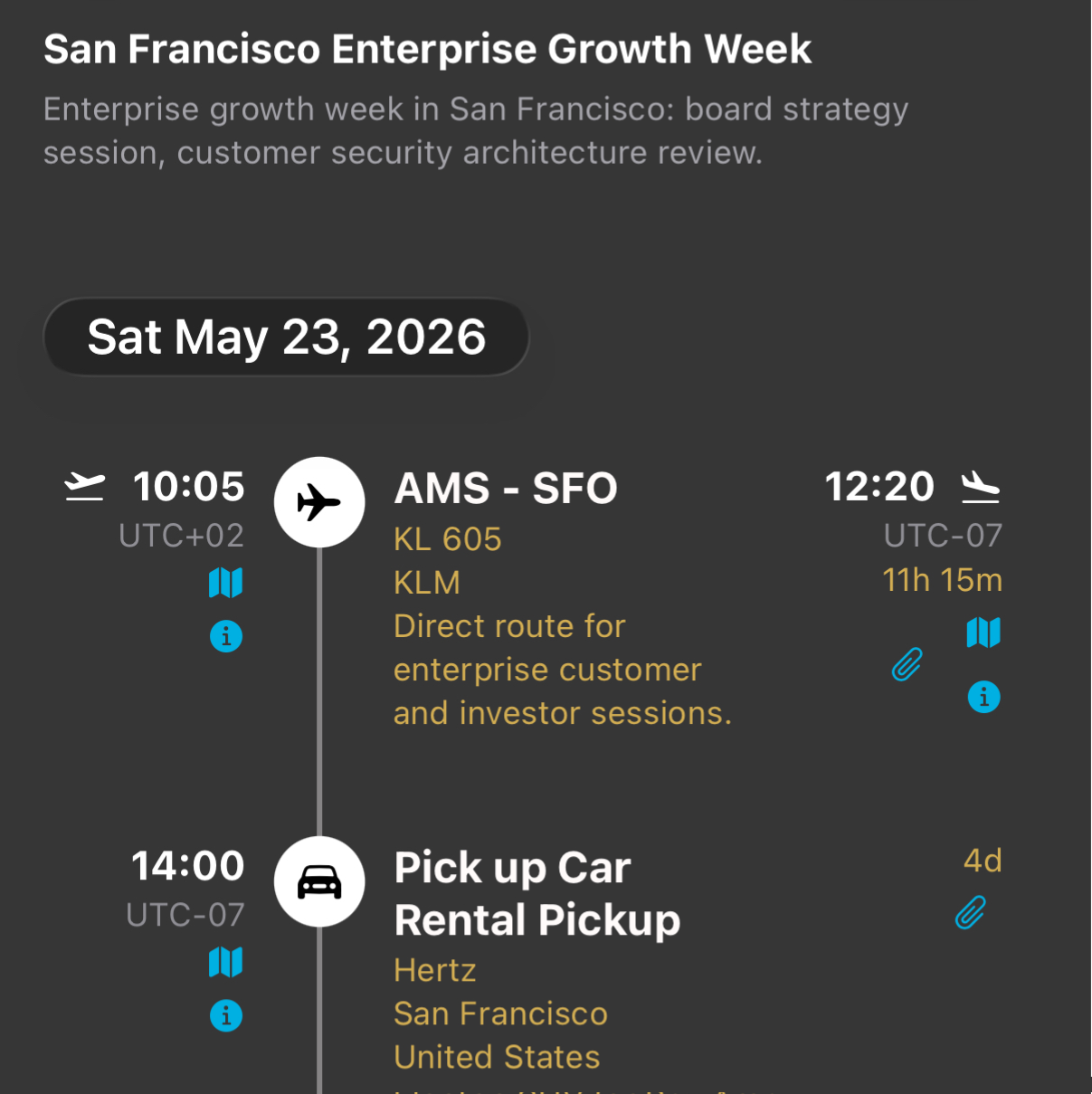 A Clear Timeline - Events timeline